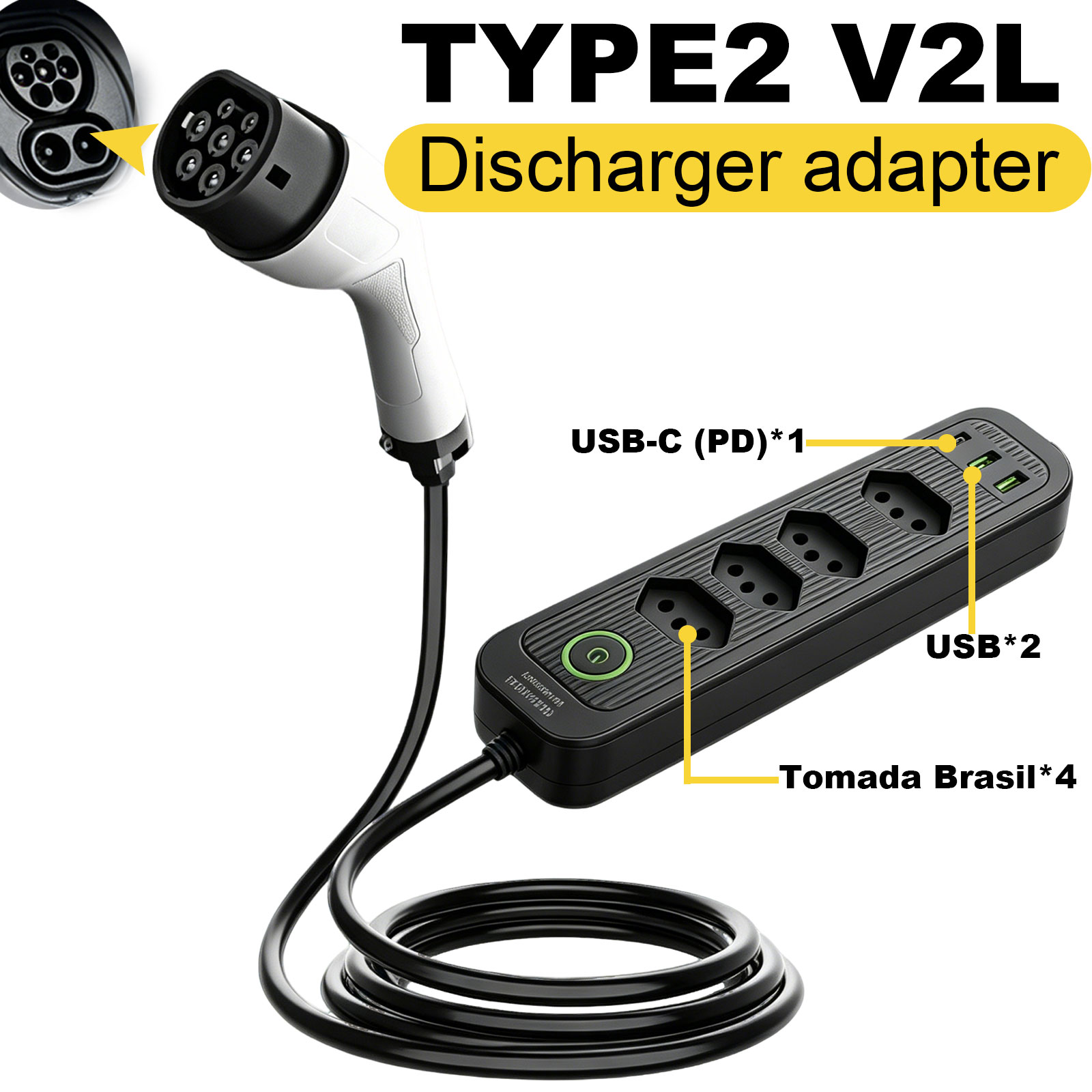 Outdoor Power Wash - Adaptor Pengisian Daya Tipe 2 V2L