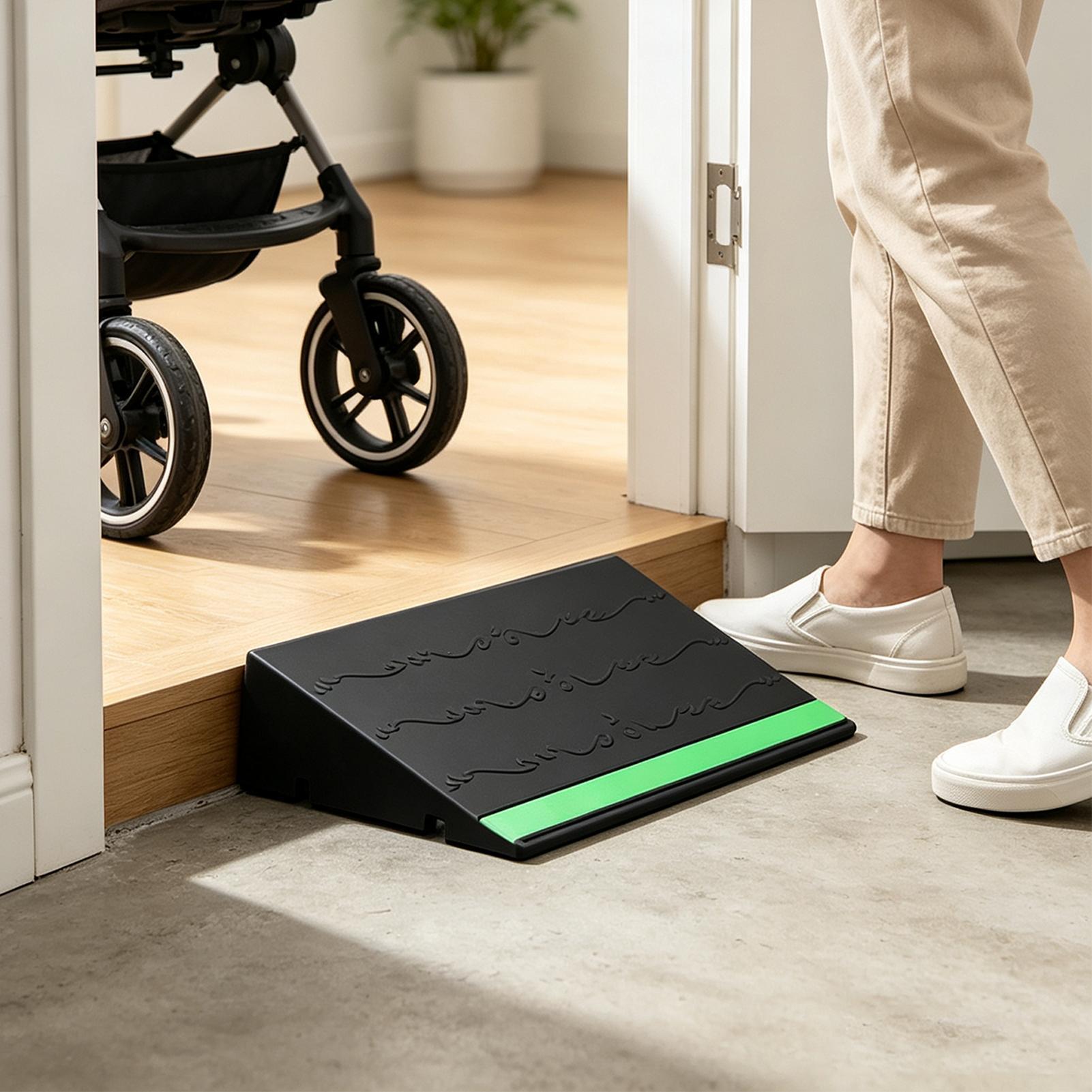 Outdoor Power Wheelchair - Ramp Pintu Anti-Selip yang Menyala Dalam