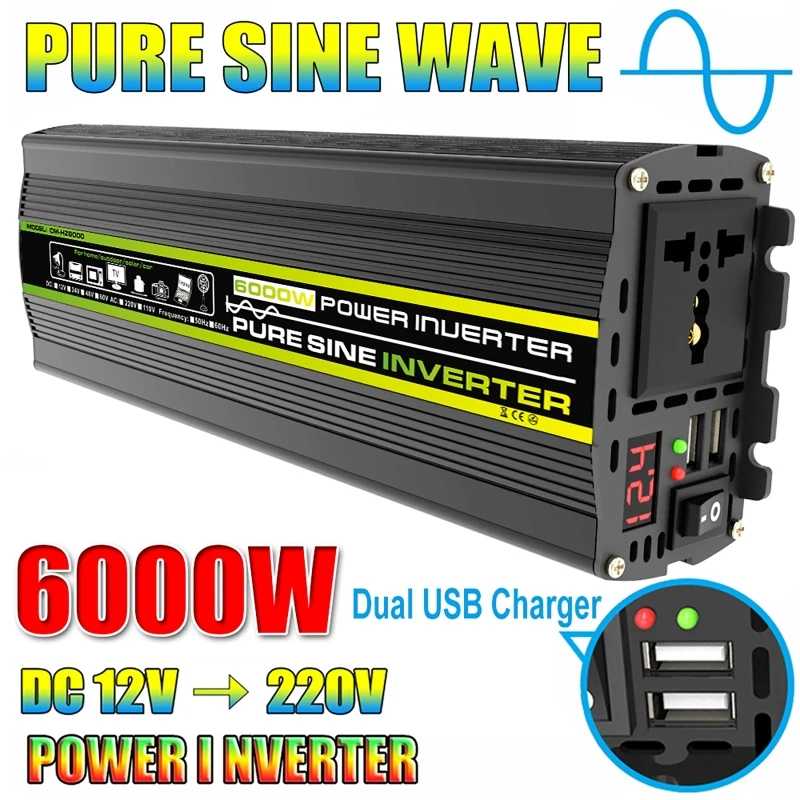 Outdoor Power Inverter - 6000W DC12/24V Ke AC 220V Inverter