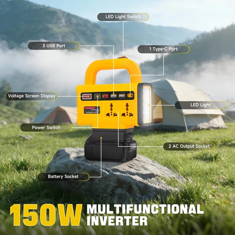 Inverter Daya 150W DC18V ke AC - Outdoor Power Inverter ulasan dan harga
