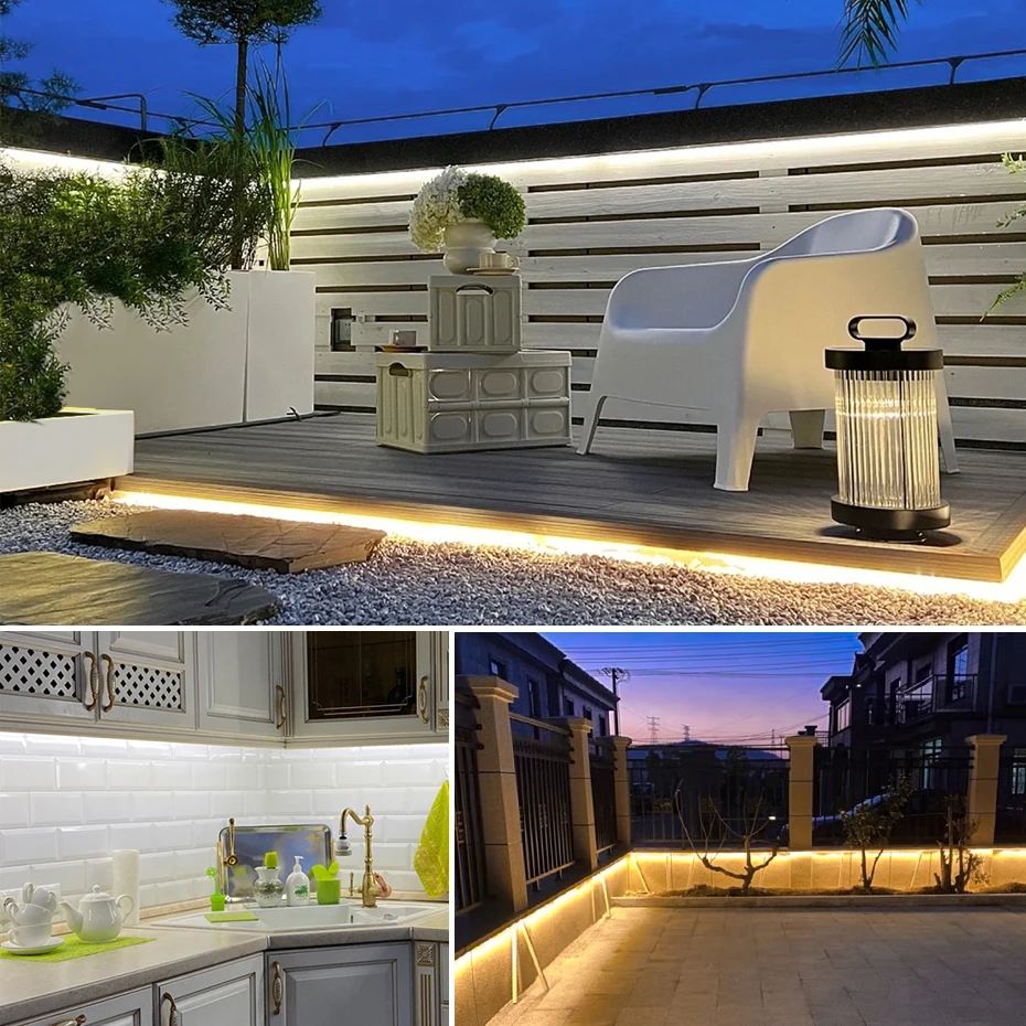 Lampu Strip LED COB Gel Siliko - Outdoor Power Strip Weatherproof ulasan dan harga