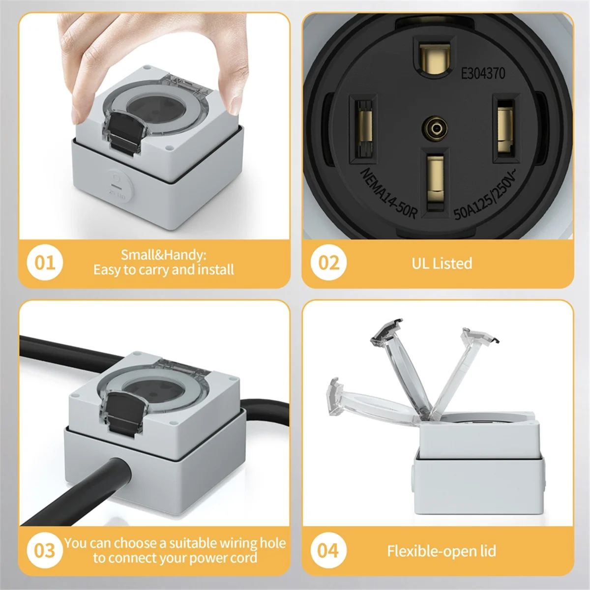 Kotak Stopkontak Daya AT16 50A - Outdoor Power Receptacle Box ulasan dan harga
