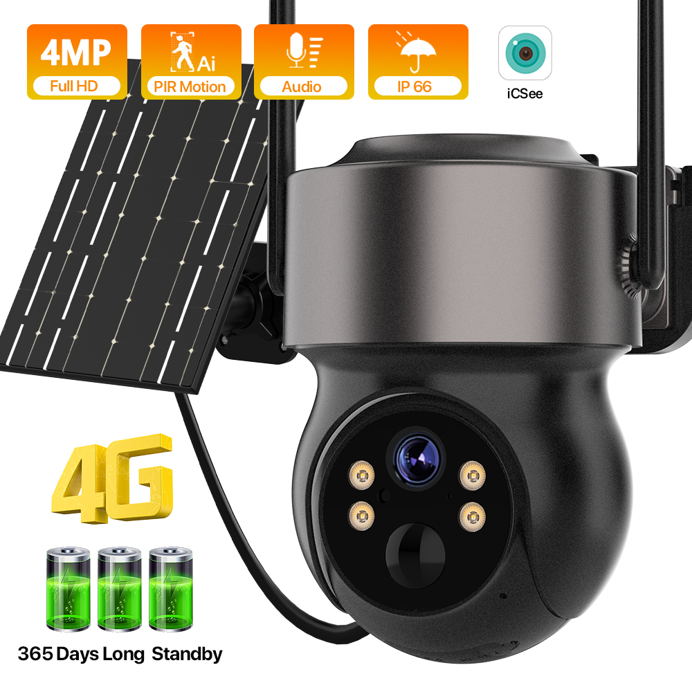 4MP 4G SIM Tenaga Surya Berten - Panel Power Outdoor ulasan dan harga