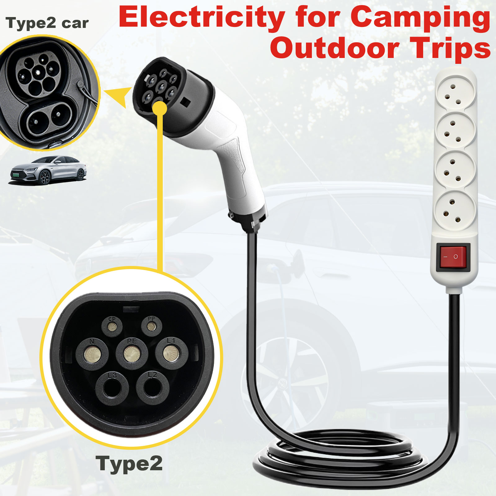 Adaptor Pengisian Daya Tipe 2  - Outdoor Power Outlet Extension ulasan dan harga
