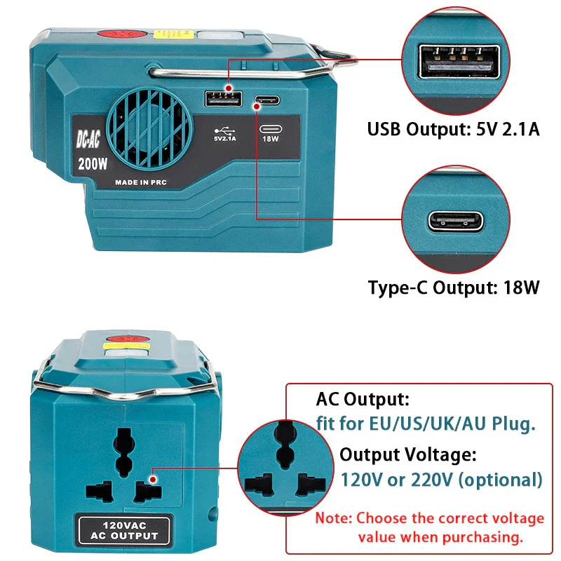 Inverter daya untuk baterai Ma - Outdoor Power Inverter ulasan dan harga