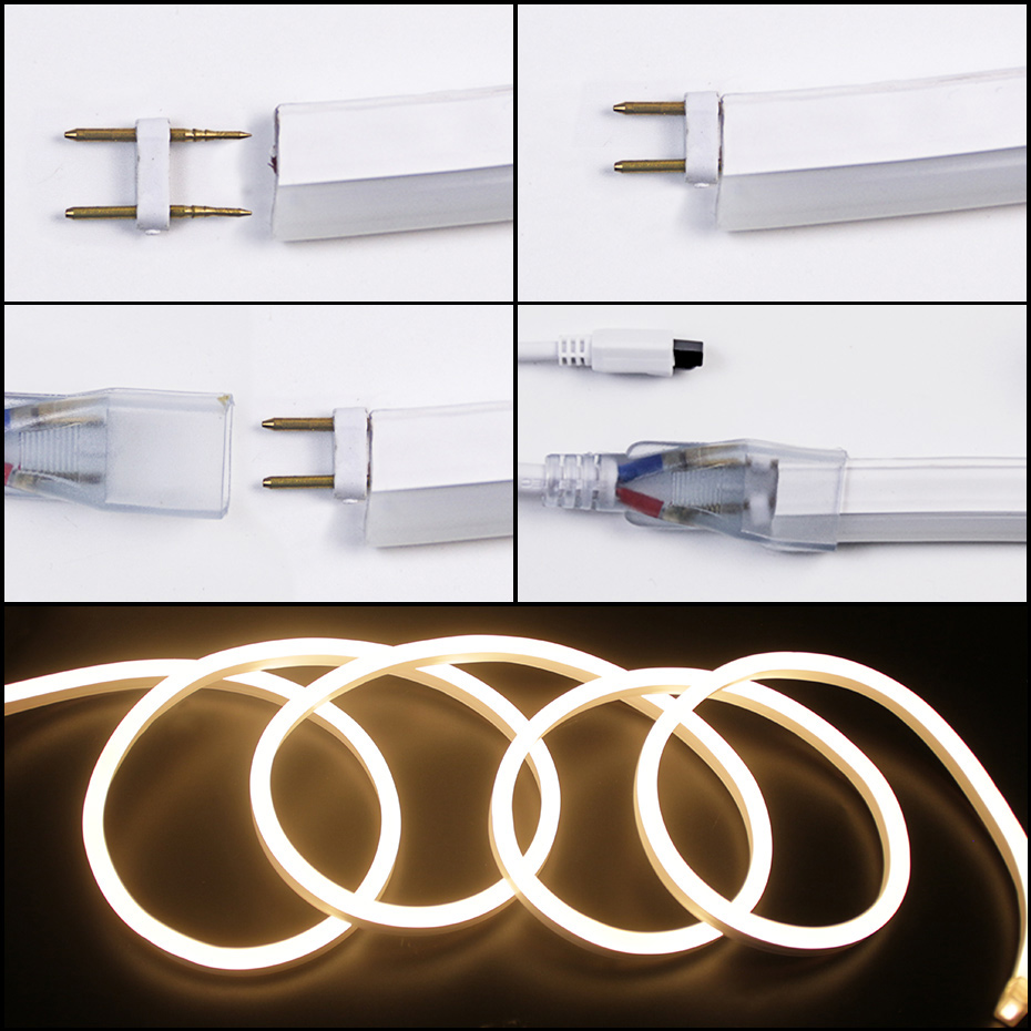 Strip Neon LED 220V 2835 120 L - Outdoor Power Strip Weatherproof ulasan dan harga