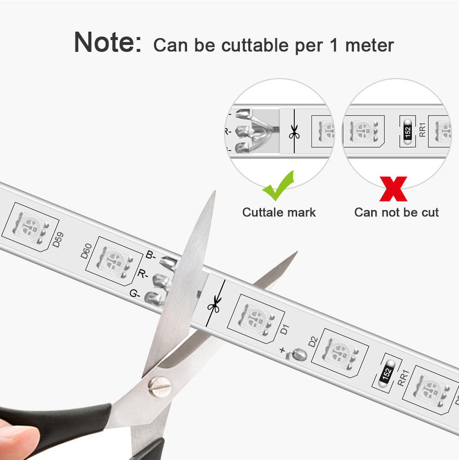 Lampu LED Strip RGB 220V 1m-50 - Outdoor Power Strip Weatherproof ulasan dan harga